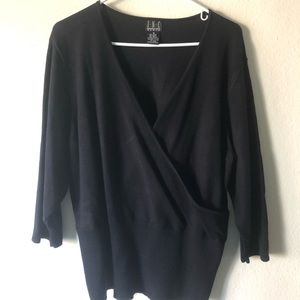 I•N•C black quarter sleeve sweater blouse